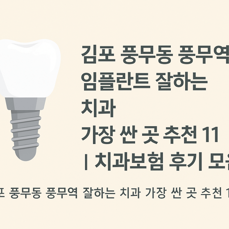 김포 풍무동 풍무역 임플란트 잘하는 치과 가장 싼 곳 추천 11 치과보험 후기 모음